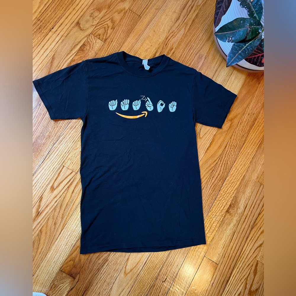 ASL Amazon Merch - black cotton short sleeve t-shirt